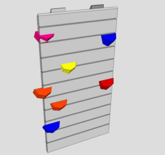 现代运动攀岩墙SU模型下载_sketchup草图大师SKP模型