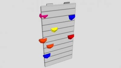 现代运动攀岩墙SU模型下载_sketchup草图大师SKP模型