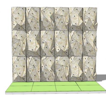 攀岩墙练习墙SU模型下载_sketchup草图大师SKP模型