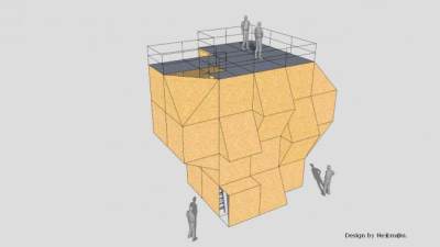 装饰墙攀岩墙SU模型下载_sketchup草图大师SKP模型