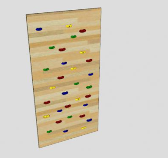 装饰攀岩墙SU模型下载_sketchup草图大师SKP模型
