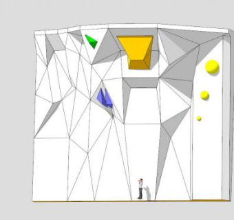 挂件白色攀岩墙SU模型下载_sketchup草图大师SKP模型