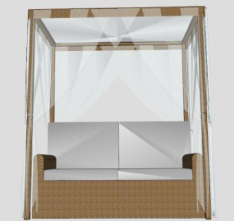 花园蚊帐纱幔SU模型下载_sketchup草图大师SKP模型