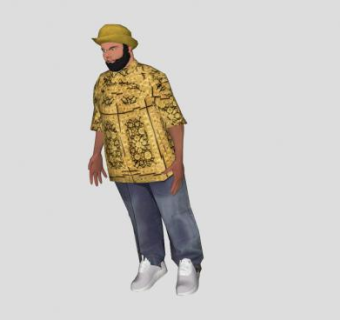 时尚休闲男士SU模型下载_sketchup草图大师SKP模型