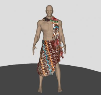 土著男士SU模型下载_sketchup草图大师SKP模型