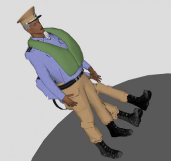 海上公职男性SU模型下载_sketchup草图大师SKP模型