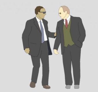 西装商人男人SU模型下载_sketchup草图大师SKP模型