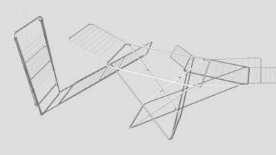 独立式干燥架SU模型下载_sketchup草图大师SKP模型