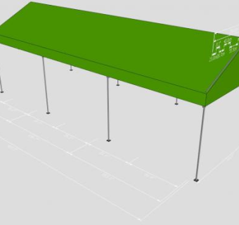 洗车房帐篷SU模型下载_sketchup草图大师SKP模型