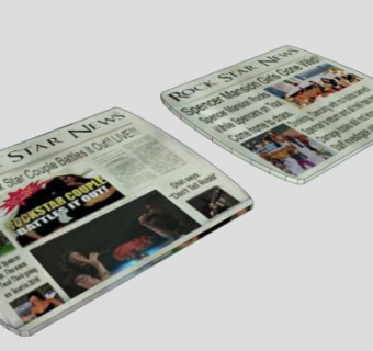 明星报纸杂志SU模型下载_sketchup草图大师SKP模型