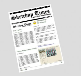 现代新闻报纸SU模型下载_sketchup草图大师SKP模型