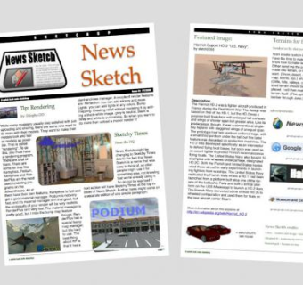 新闻素描报纸SU模型下载_sketchup草图大师SKP模型