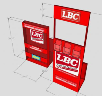 红色报刊亭SU模型下载_sketchup草图大师SKP模型