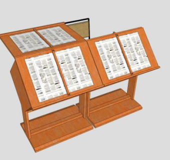 报纸阅读表SU模型下载_sketchup草图大师SKP模型