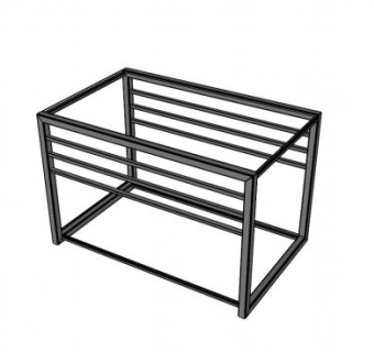 不锈钢修订报纸架SU模型下载_sketchup草图大师SKP模型