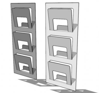 杂志书架SU模型下载_sketchup草图大师SKP模型