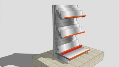 报纸杂志架SU模型下载_sketchup草图大师SKP模型