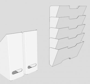 杂志档案报纸架SU模型下载_sketchup草图大师SKP模型