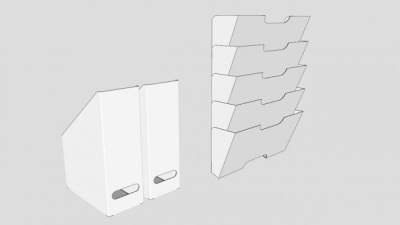 杂志档案报纸架SU模型下载_sketchup草图大师SKP模型