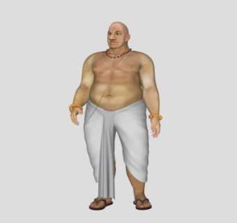 秃头男人SU模型下载_sketchup草图大师SKP模型