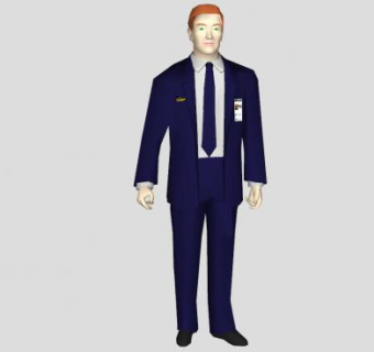 职场西装男人SU模型下载_sketchup草图大师SKP模型