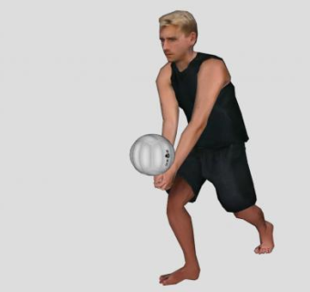 玩排球的男人SU模型下载_sketchup草图大师SKP模型