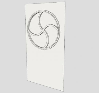 旋转白色面板SU模型下载_sketchup草图大师SKP模型