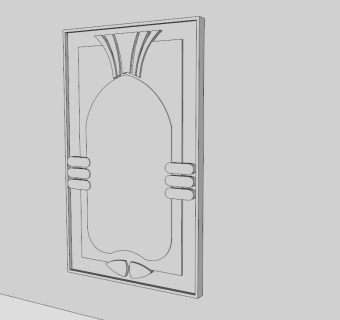 简欧白色面板SU模型下载_sketchup草图大师SKP模型