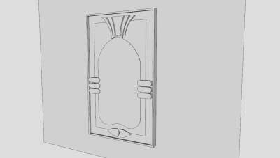 简欧白色面板SU模型下载_sketchup草图大师SKP模型