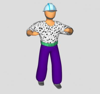 伐木男人SU模型下载_sketchup草图大师SKP模型