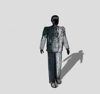 雕像男人SU模型下载_sketchup草图大师SKP模型