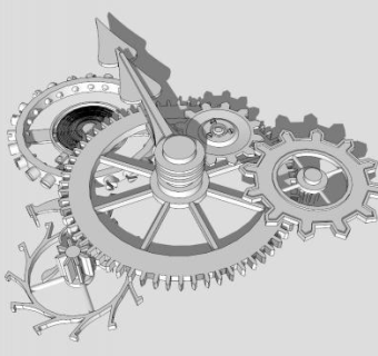 表钟观察齿轮SU模型下载_sketchup草图大师SKP模型