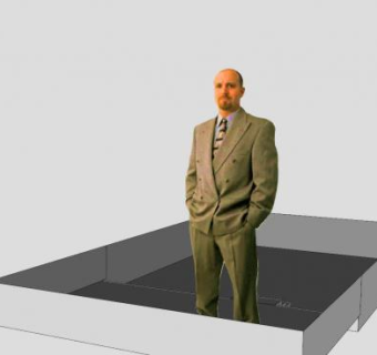 欧美西装男人SU模型下载_sketchup草图大师SKP模型