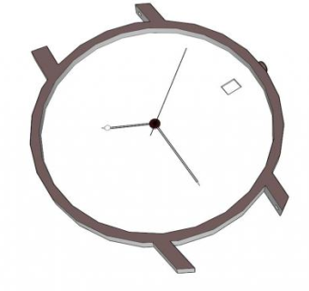 腕表手表头SU模型下载_sketchup草图大师SKP模型