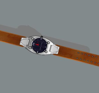 皮带轨道腕表SU模型下载_sketchup草图大师SKP模型