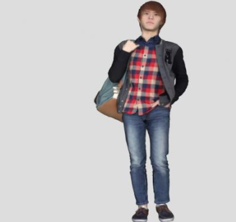 男学生SU模型下载_sketchup草图大师SKP模型