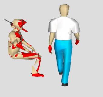 捅人男性人物SU模型下载_sketchup草图大师SKP模型