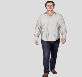 写实人物男性SU模型下载_sketchup草图大师SKP模型