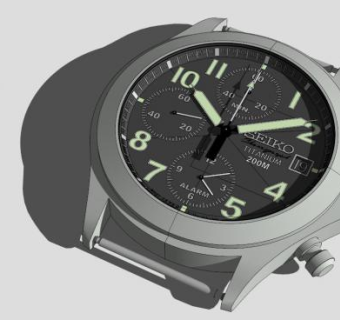 现代机械手表SU模型下载_sketchup草图大师SKP模型