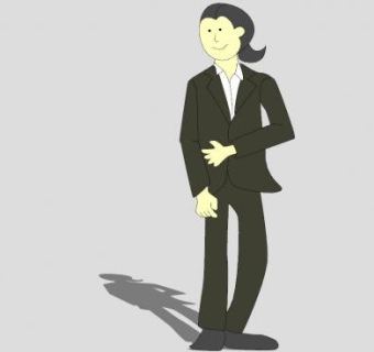 2D人物SU模型下载_sketchup草图大师SKP模型