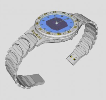 太阳能电池手表SU模型下载_sketchup草图大师SKP模型