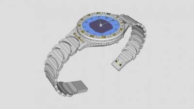 太阳能电池手表SU模型下载_sketchup草图大师SKP模型