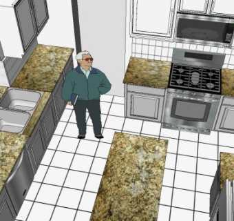 厨房装修SU模型下载_sketchup草图大师SKP模型