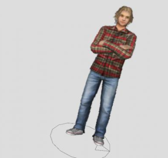 休闲欧美男士SU模型下载_sketchup草图大师SKP模型