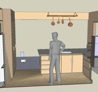 现代家装厨房SU模型下载_sketchup草图大师SKP模型