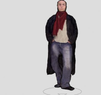 穿冬季服饰的男人SU模型下载_sketchup草图大师SKP模型