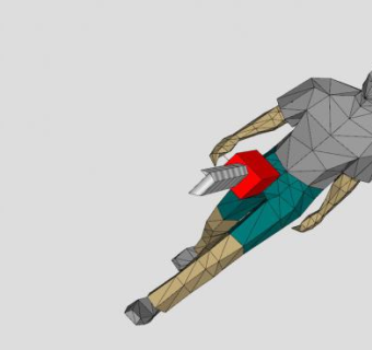 电锯工男人SU模型下载_sketchup草图大师SKP模型