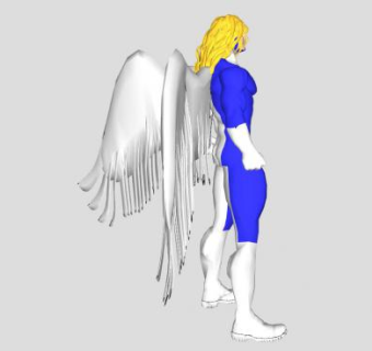 天使男人SU模型下载_sketchup草图大师SKP模型