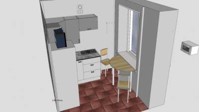 赫鲁钦厨房SU模型下载_sketchup草图大师SKP模型