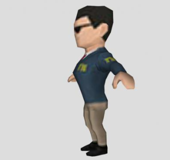 联邦调查局男特工SU模型下载_sketchup草图大师SKP模型